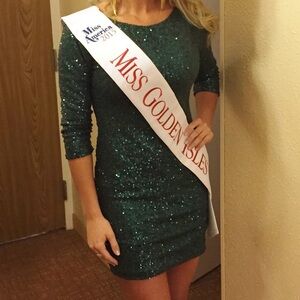 Gianni Bini Green Sequin Dress